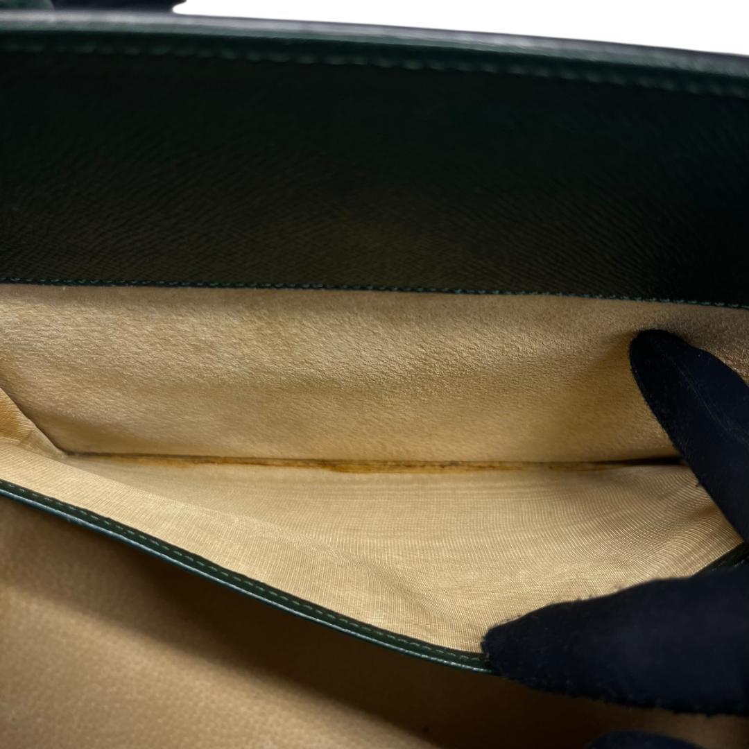 LUCIANO DUCCI 上質レザーA4対応ビジネスバッグ 深緑