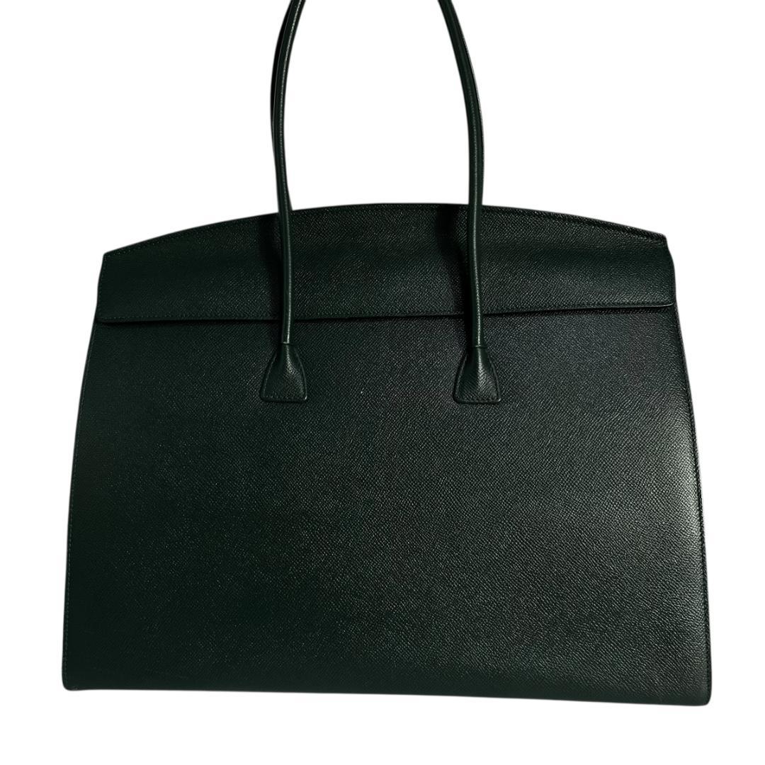 LUCIANO DUCCI 上質レザーA4対応ビジネスバッグ 深緑