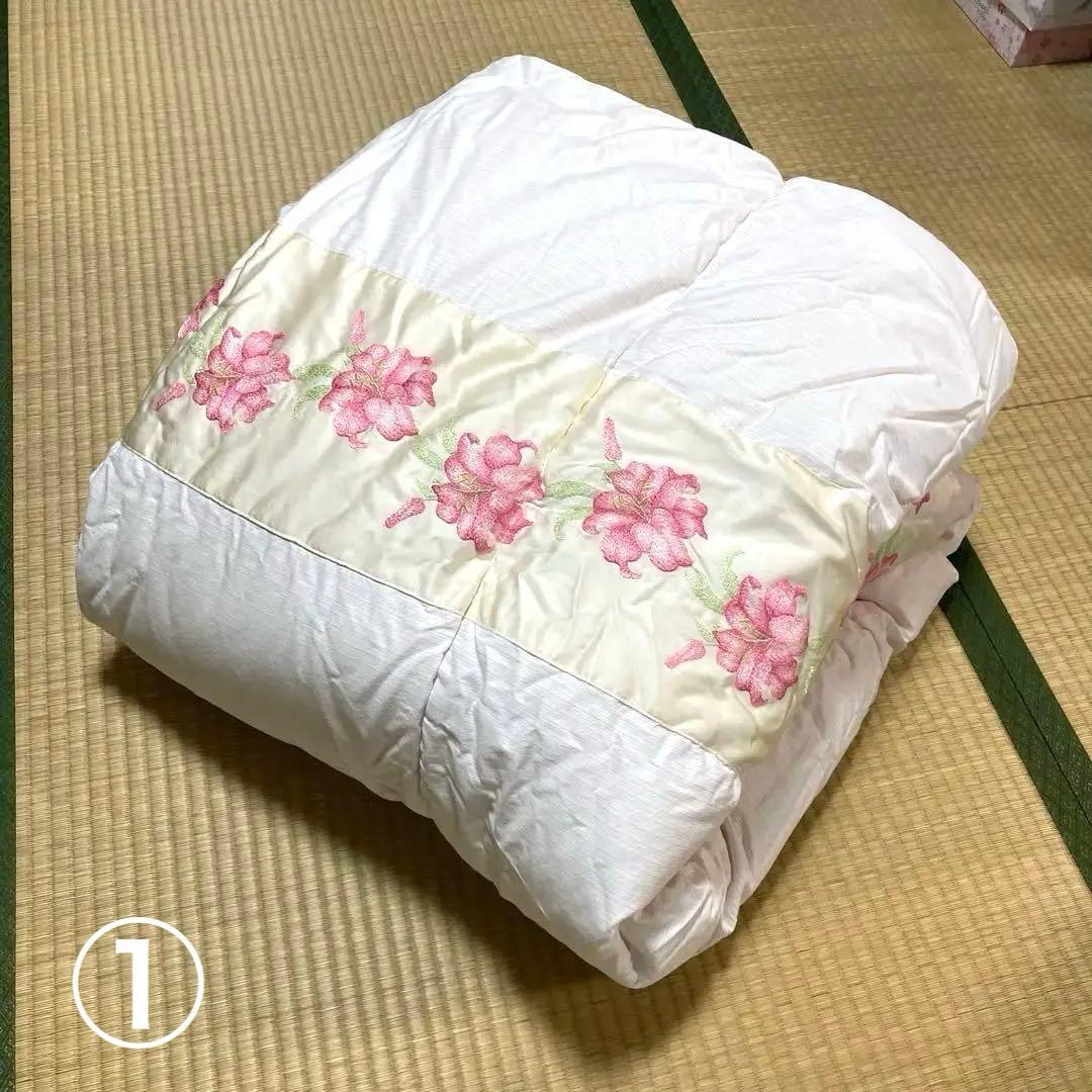 丸八真綿　羽毛肌掛け布団　ダブル