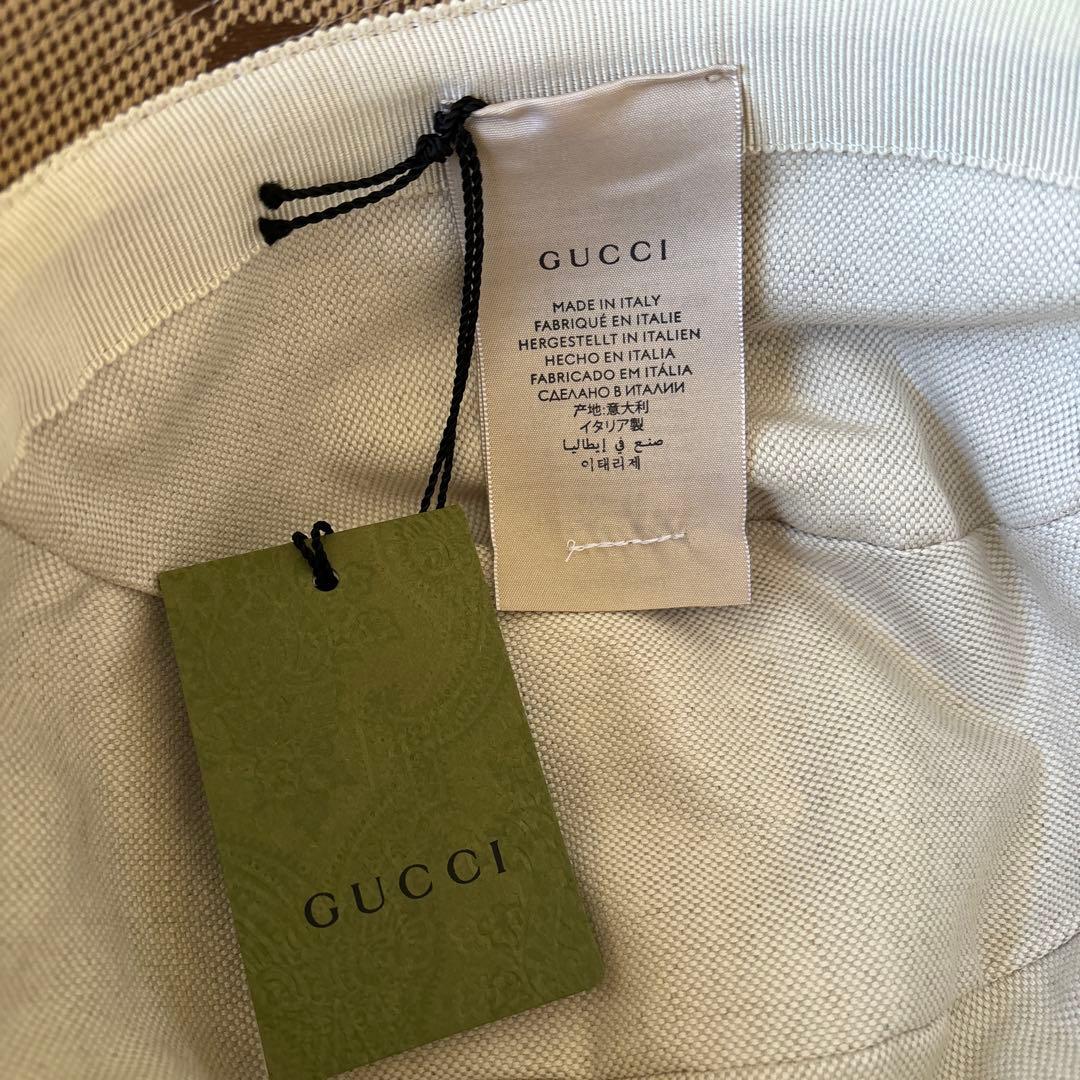国内正規店購入☆新品タグ付き☆GUCCI☆ジャンボGG☆キャンパスバケットハット