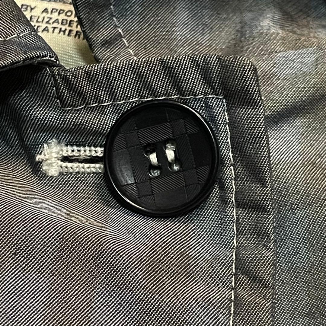 美品 イングランド製 アクアスキュータム ギンガムチェック ステンカラーコート