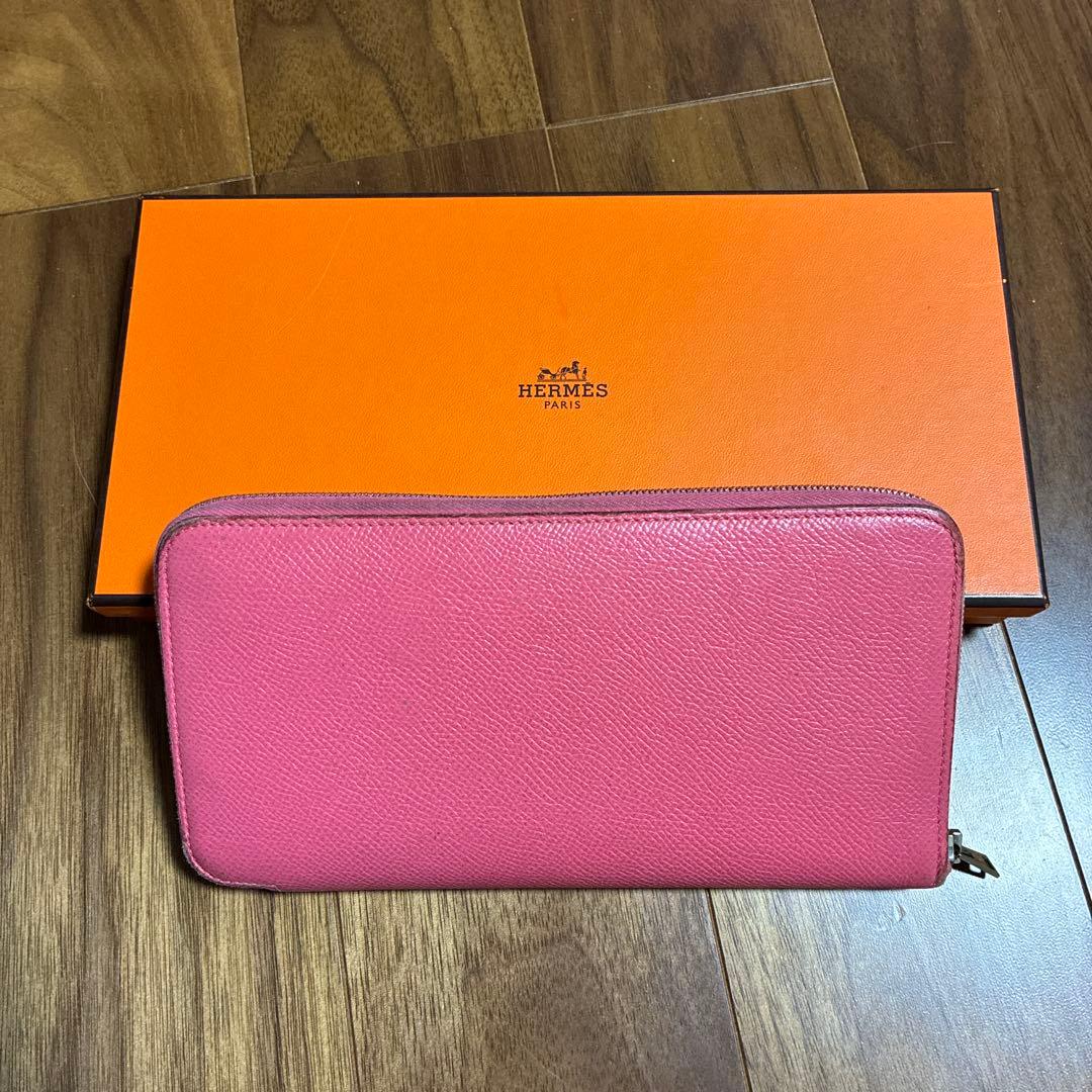 HERMES エルメス アザップロング シルクイン ラウンドファスナー長財布