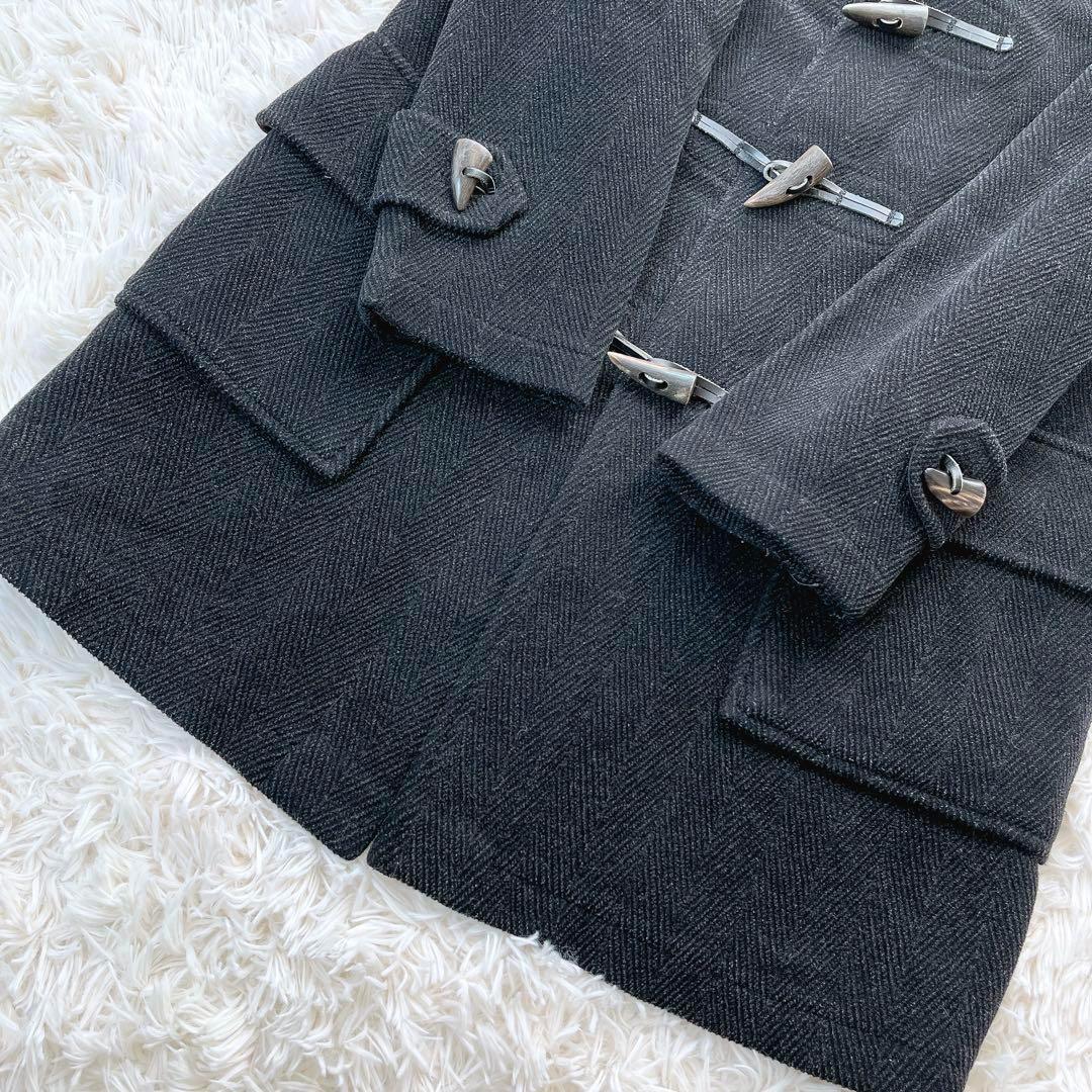 美品✨グローバーオール キングストン ヘリンボーン ダッフルコート トグル 黒