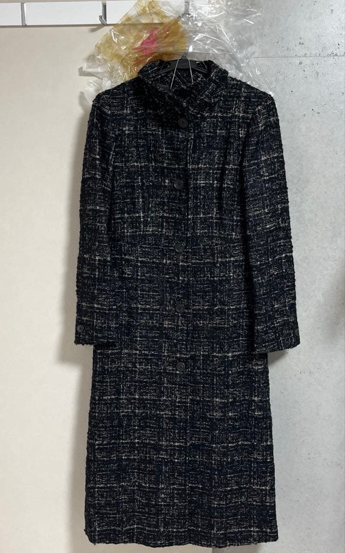 売り尽くし　クリーニング済　MaxMara ロングコート　モヘア　プリーツ