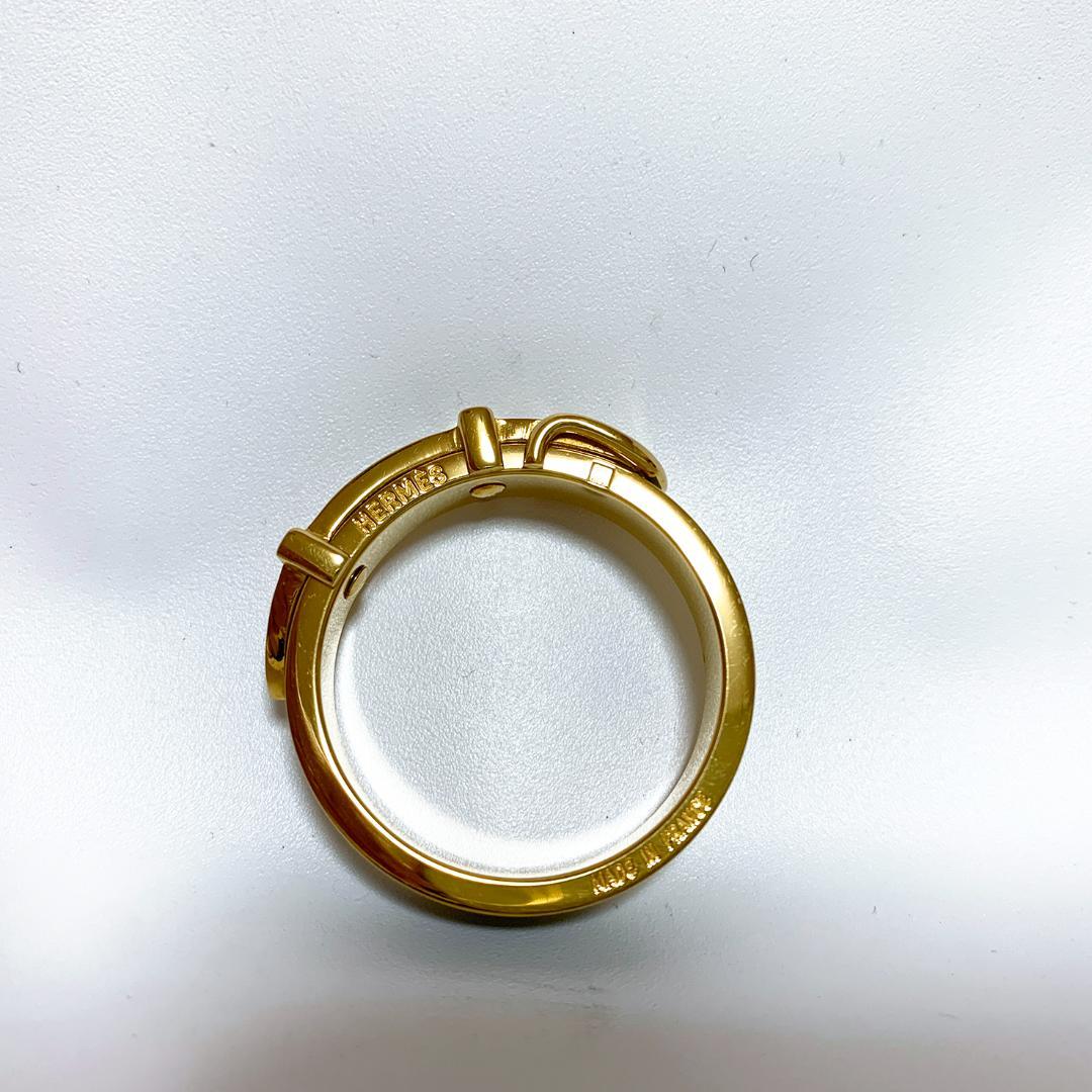 【極美品】HERMES エルメス サンチュール スカーフリング ゴールド