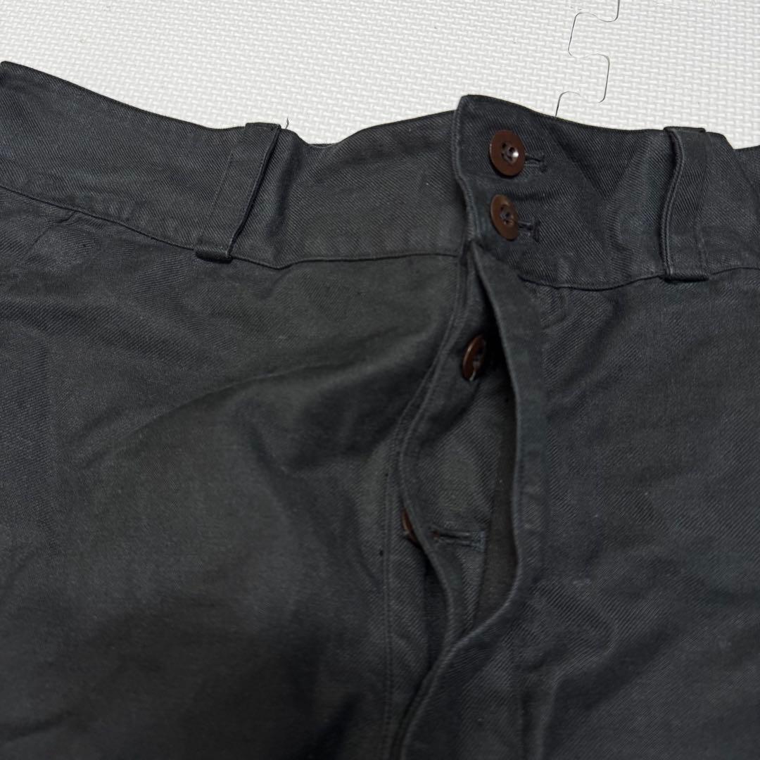 フランス軍 M-47 パンツ 前期 後染め 35 M47 カーゴパンツ　黒