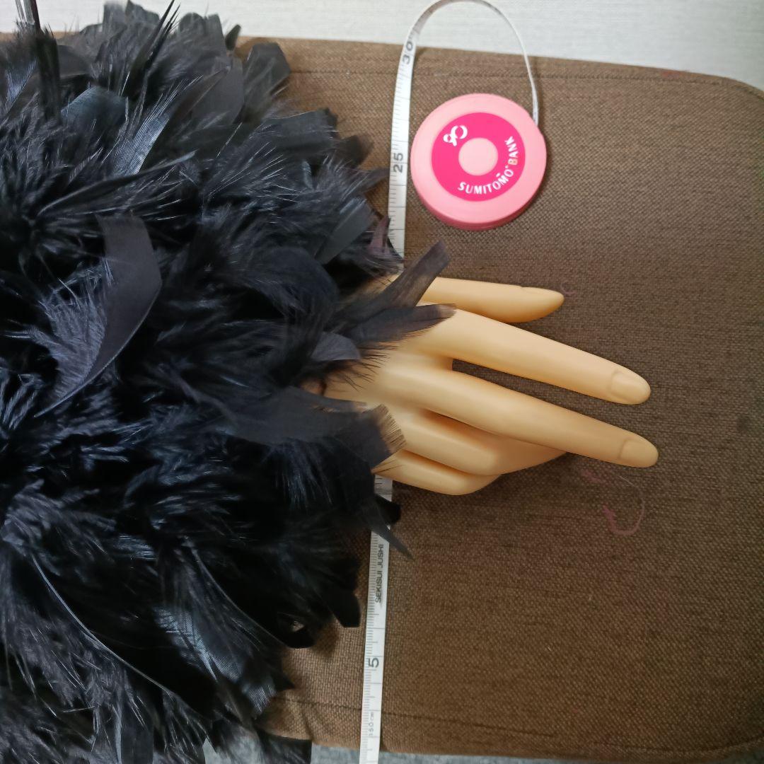 オーダー品　黒い羽の豪華バングル&リボンフロート