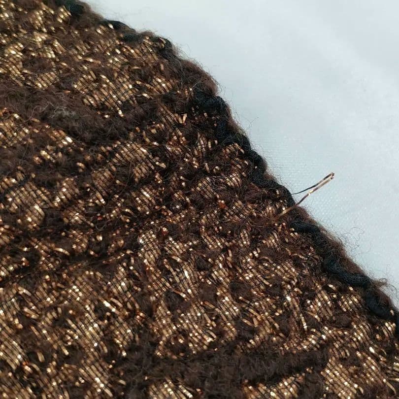 ルイヴィトン ロゴマニア シャイン マフラー 茶 ウール×シルク d32