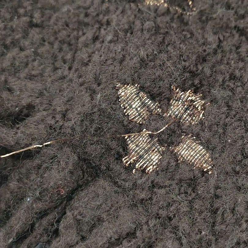 ルイヴィトン ロゴマニア シャイン マフラー 茶 ウール×シルク d32