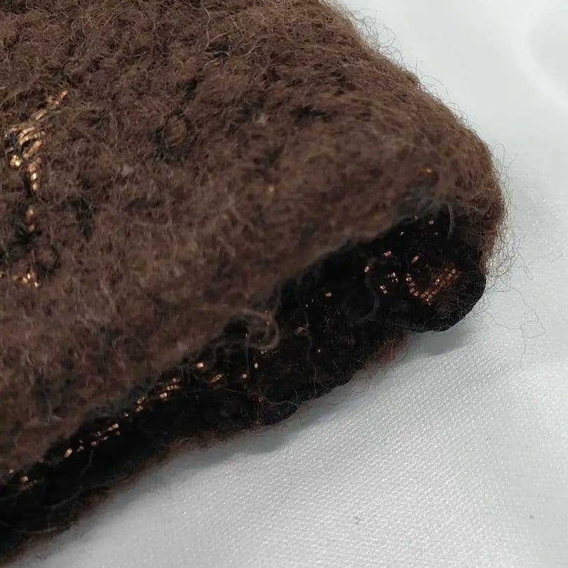 ルイヴィトン ロゴマニア シャイン マフラー 茶 ウール×シルク d32