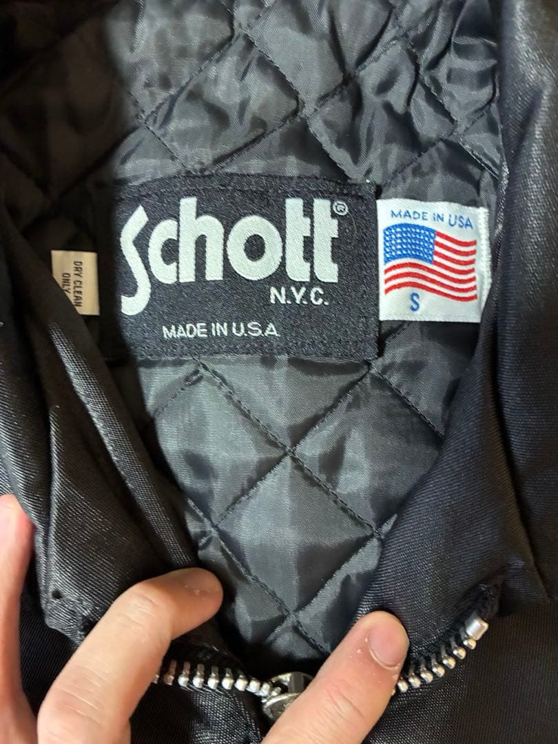 schott ポリスマンジャケット　MA-1 フライトジャケット　ブルゾン　美品