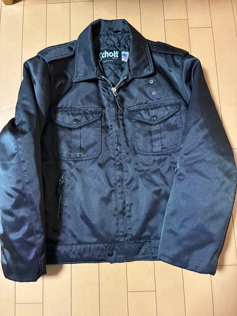 schott ポリスマンジャケット　MA-1 フライトジャケット　ブルゾン　美品