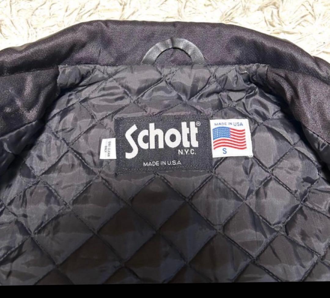 schott ポリスマンジャケット　MA-1 フライトジャケット　ブルゾン　美品