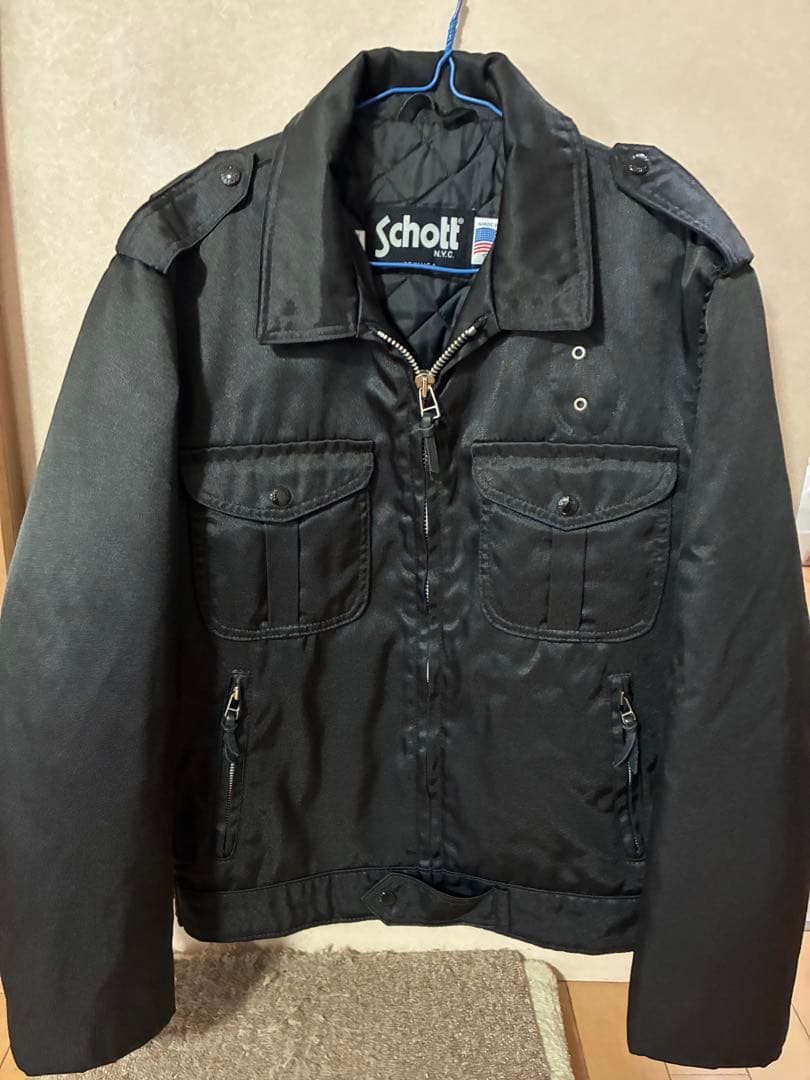 schott ポリスマンジャケット　MA-1 フライトジャケット　ブルゾン　美品