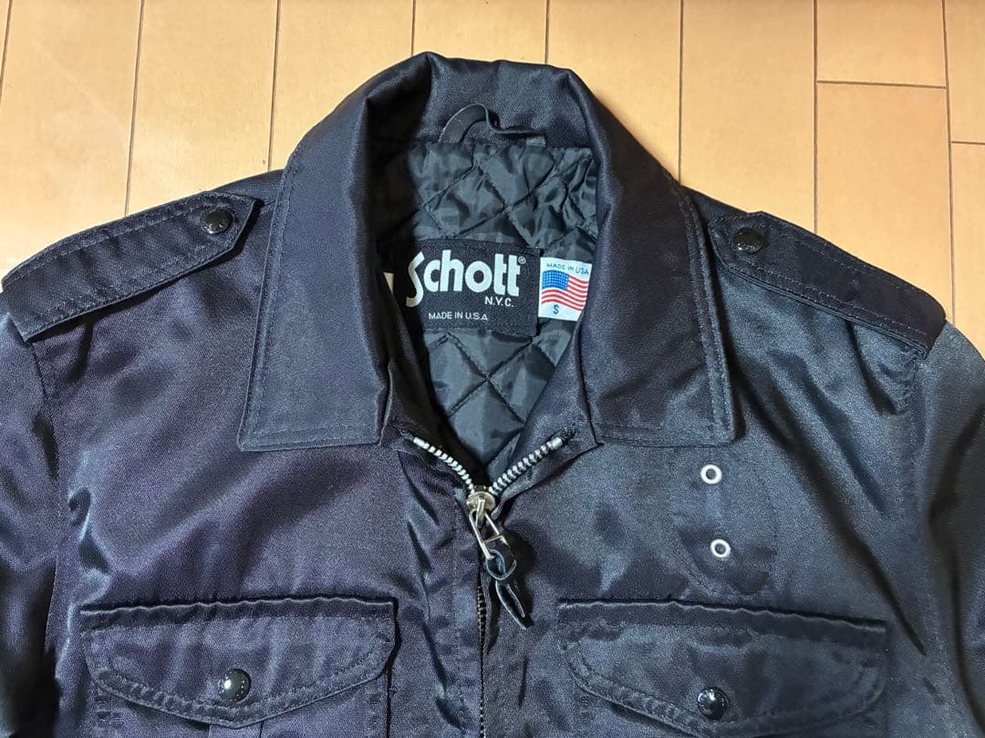 schott ポリスマンジャケット　MA-1 フライトジャケット　ブルゾン　美品