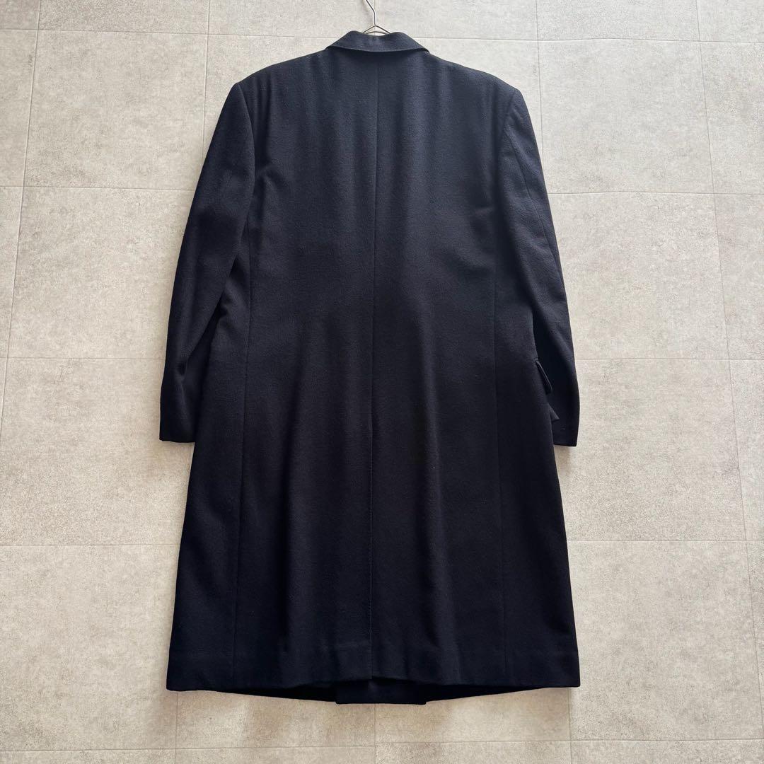 アクアスキュータム　チェスターコート　ロング　ダブル　ダークネイビー　カシミヤ混