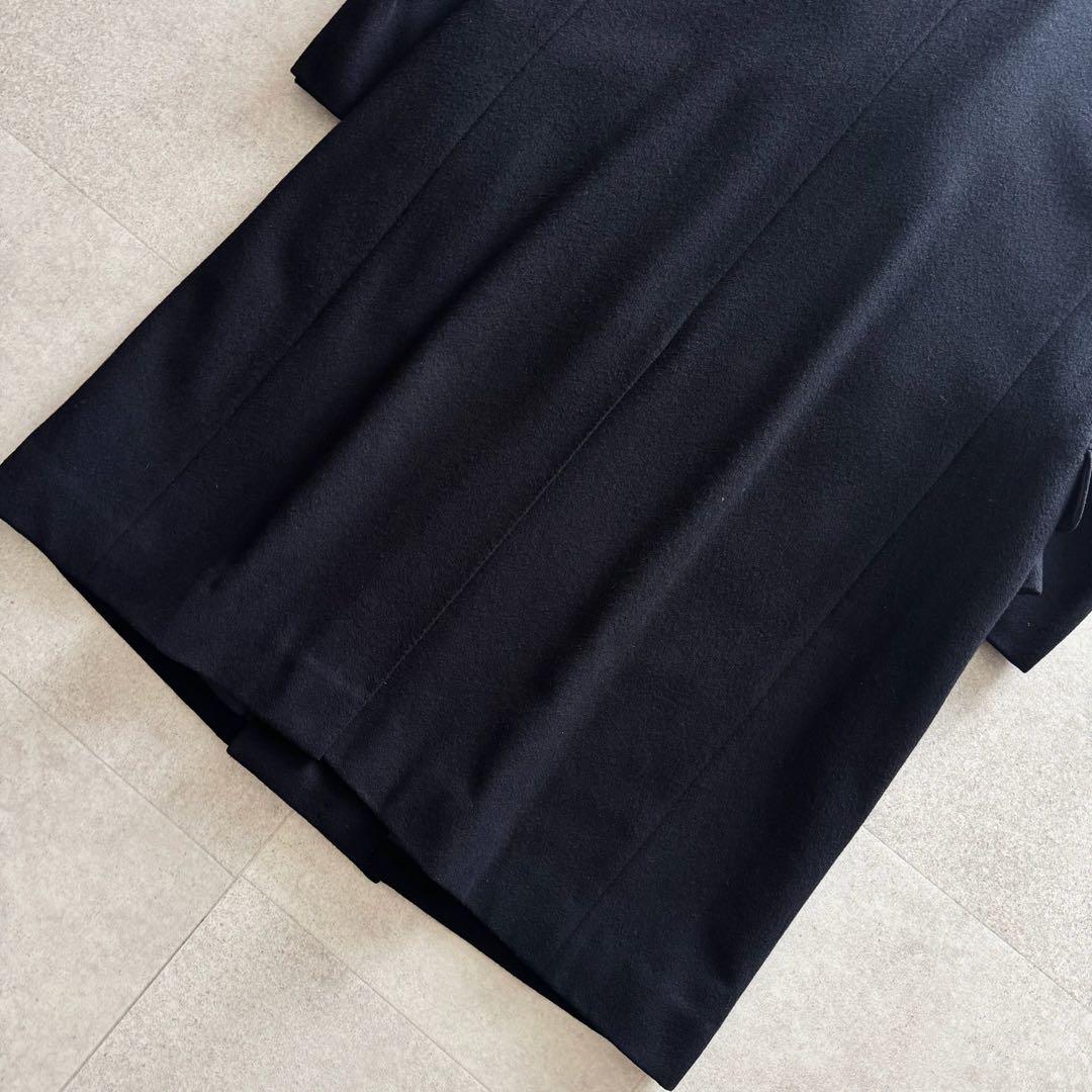 アクアスキュータム　チェスターコート　ロング　ダブル　ダークネイビー　カシミヤ混