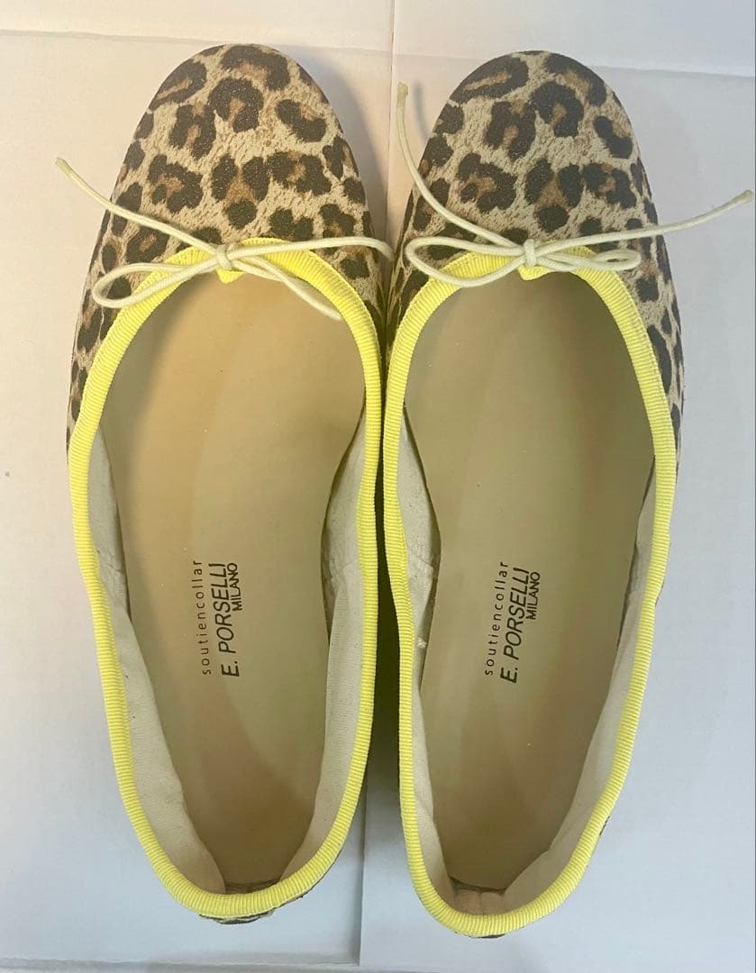 【お値下げ中！】ポルセリ　レオパード柄バレエシューズ