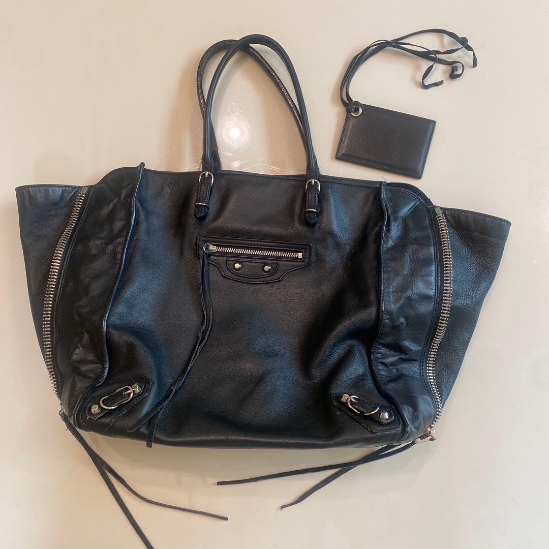 訳あり格安‼️☆バレンシアガ☆ペーパー・ブラック　トートバッグ　黒