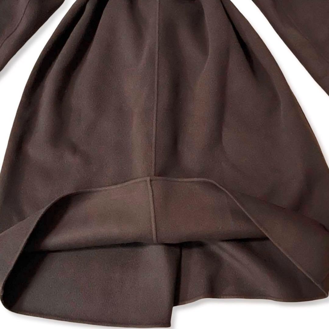 【美品】ICB ウールカシミヤ ガウン ロングコート ブラウン M ゆったり