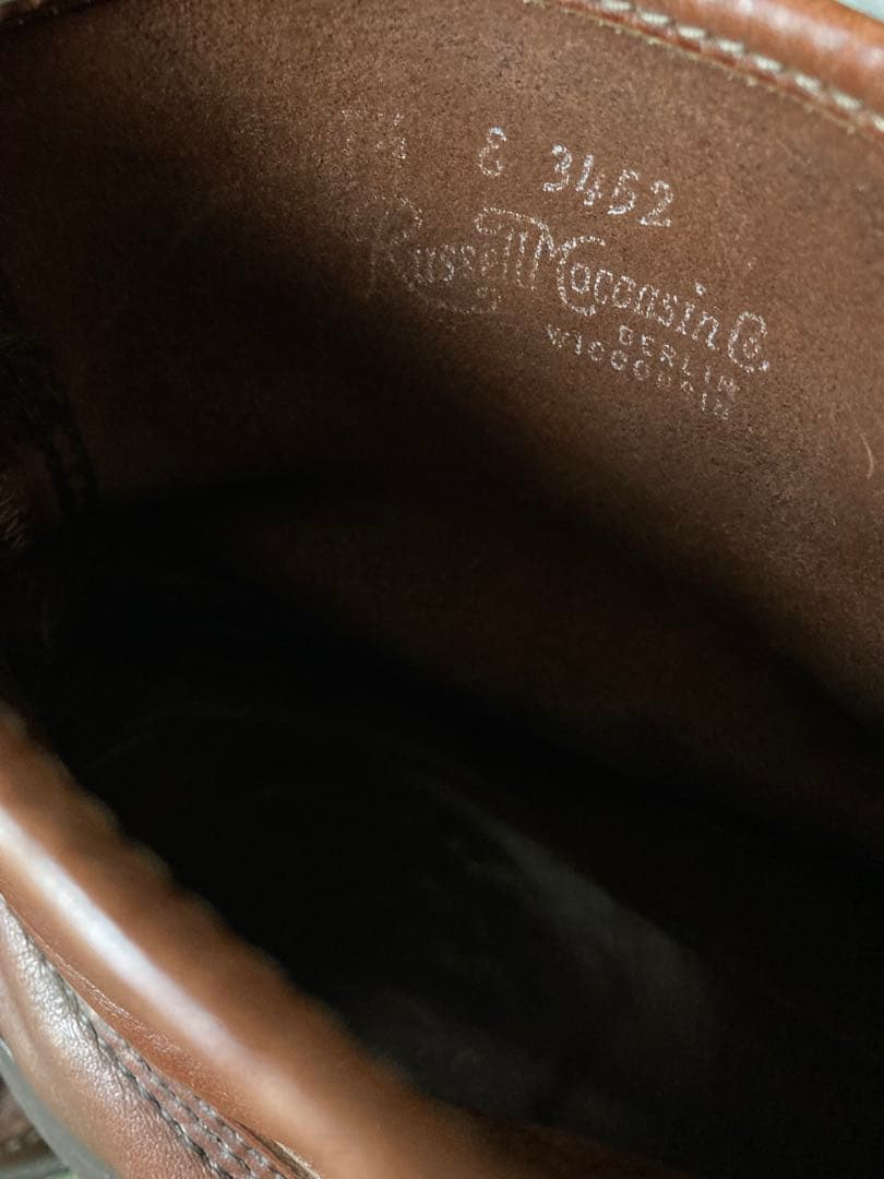 Russell Moccasin ノックアバウト ブーツ 7 1/2バックル付き