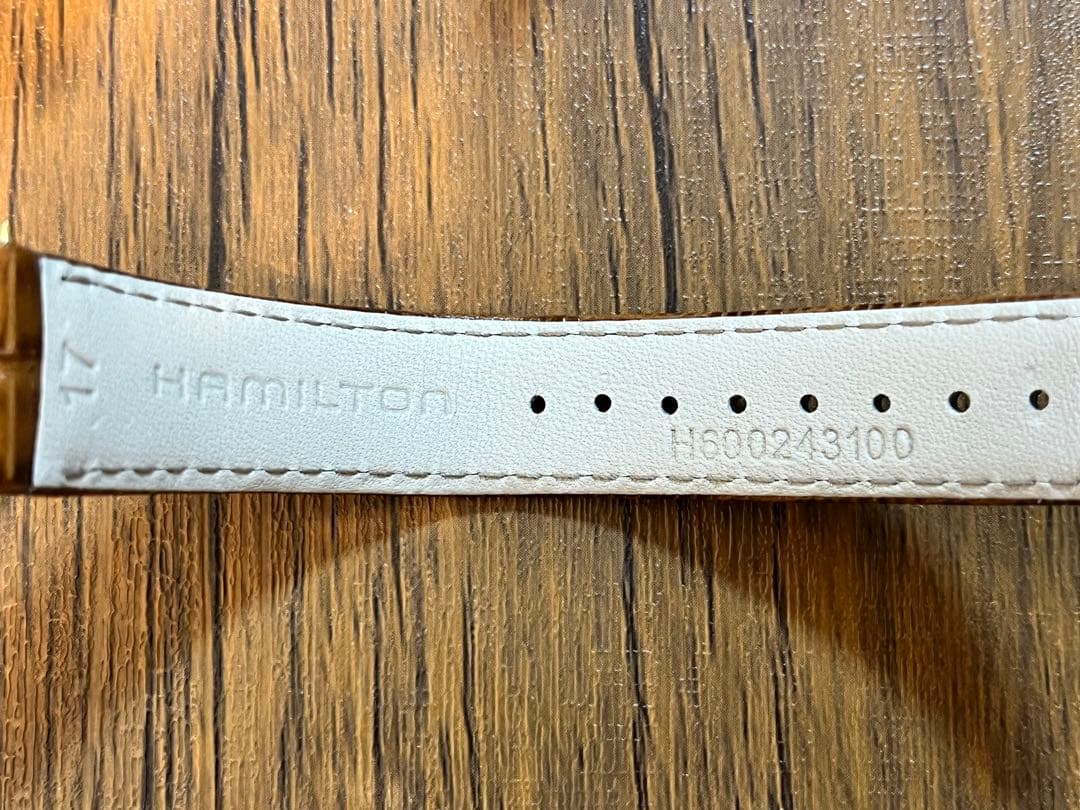 【新品】HAMILTON ベンチュラ 純正カーフストラップ ブラウン 17mm