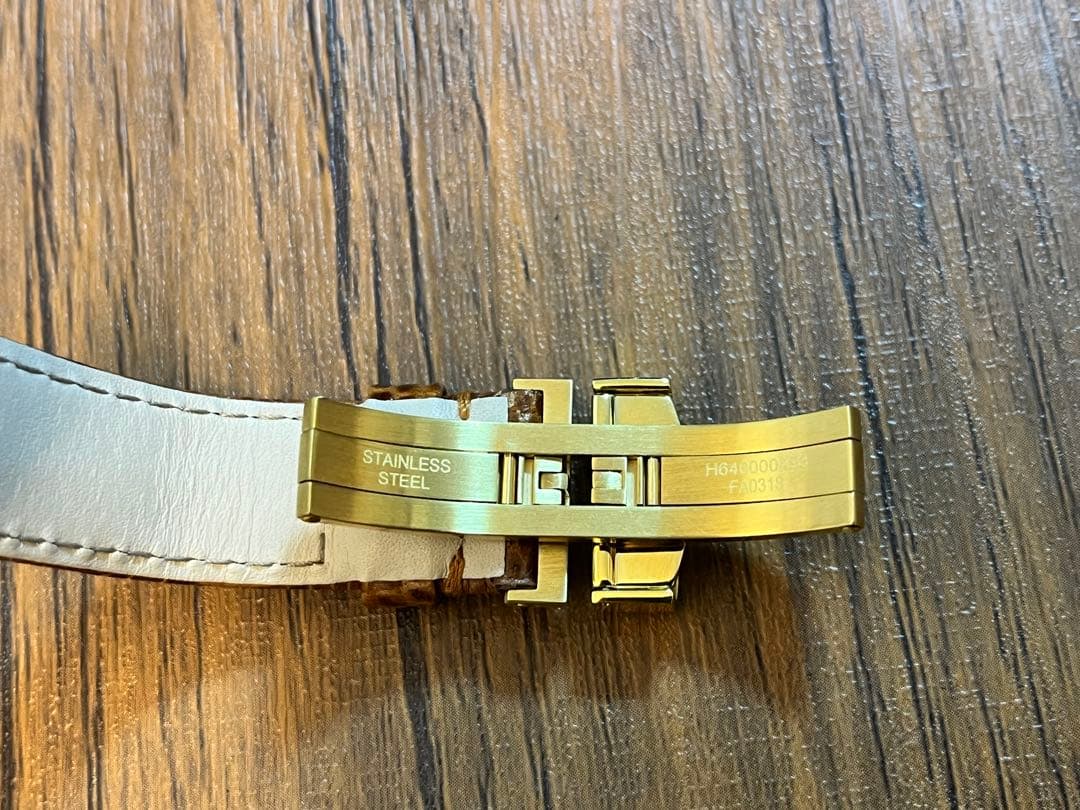 【新品】HAMILTON ベンチュラ 純正カーフストラップ ブラウン 17mm