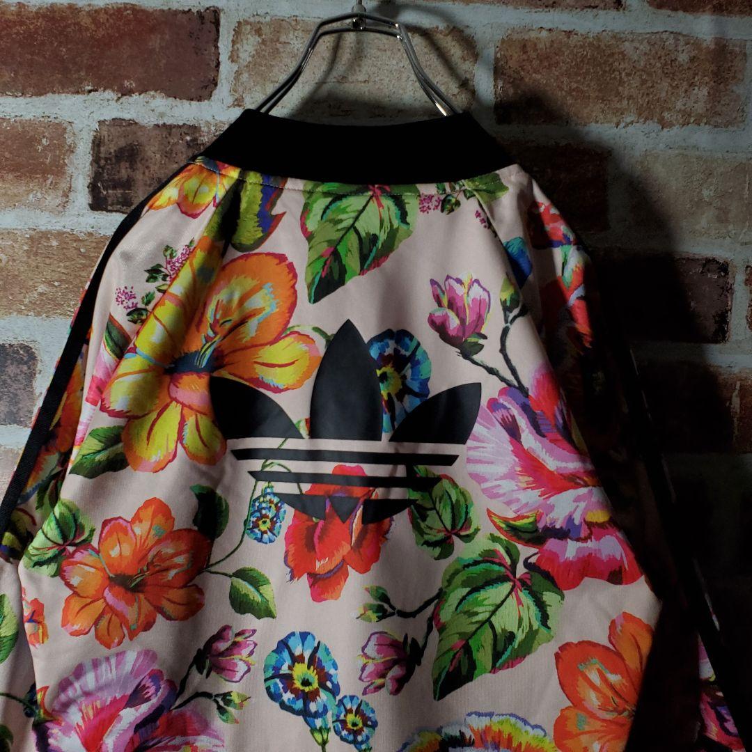 PAKAIAN adidas トラックジャケット 総柄 トレフォイル 花柄