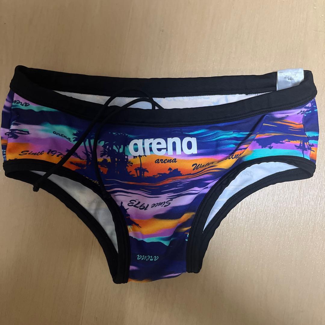 Mizuno 競泳水着 青/ピンク グラフィックデザイン