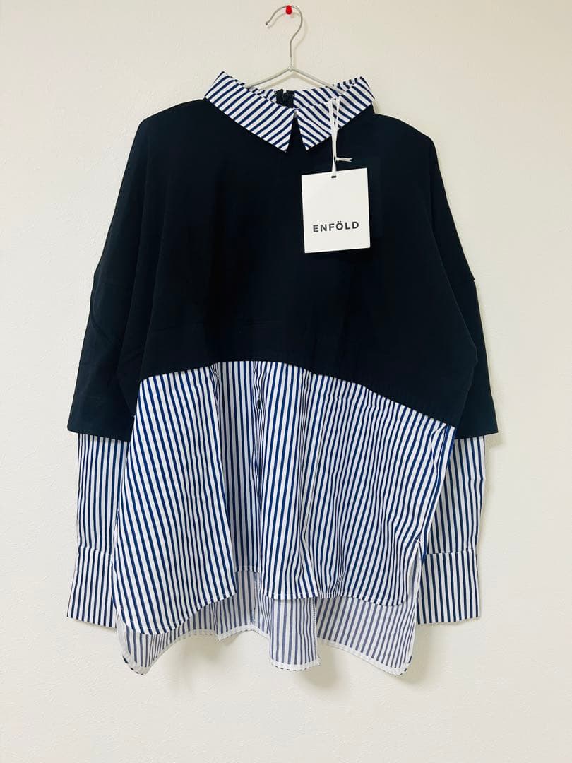 ENFOLD SHIRT-LAYERED PULLOVER 新品タグ付き