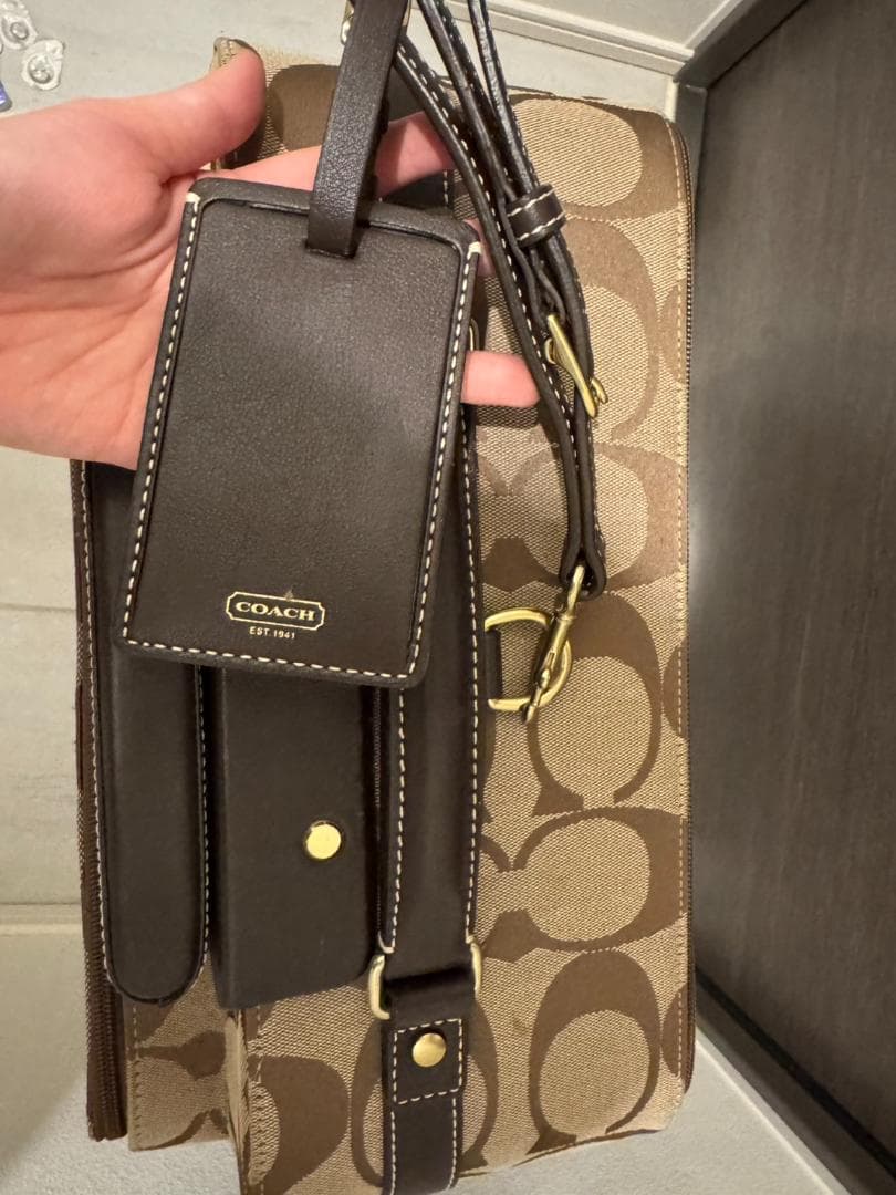 COACH 中型キャリーケース ブラウンモノグラム