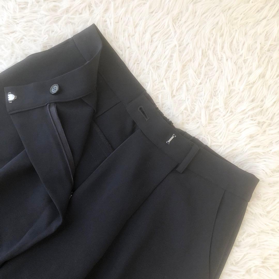美品 ソージュ 洗える タックパンツ ストレッチ ウエストゴム