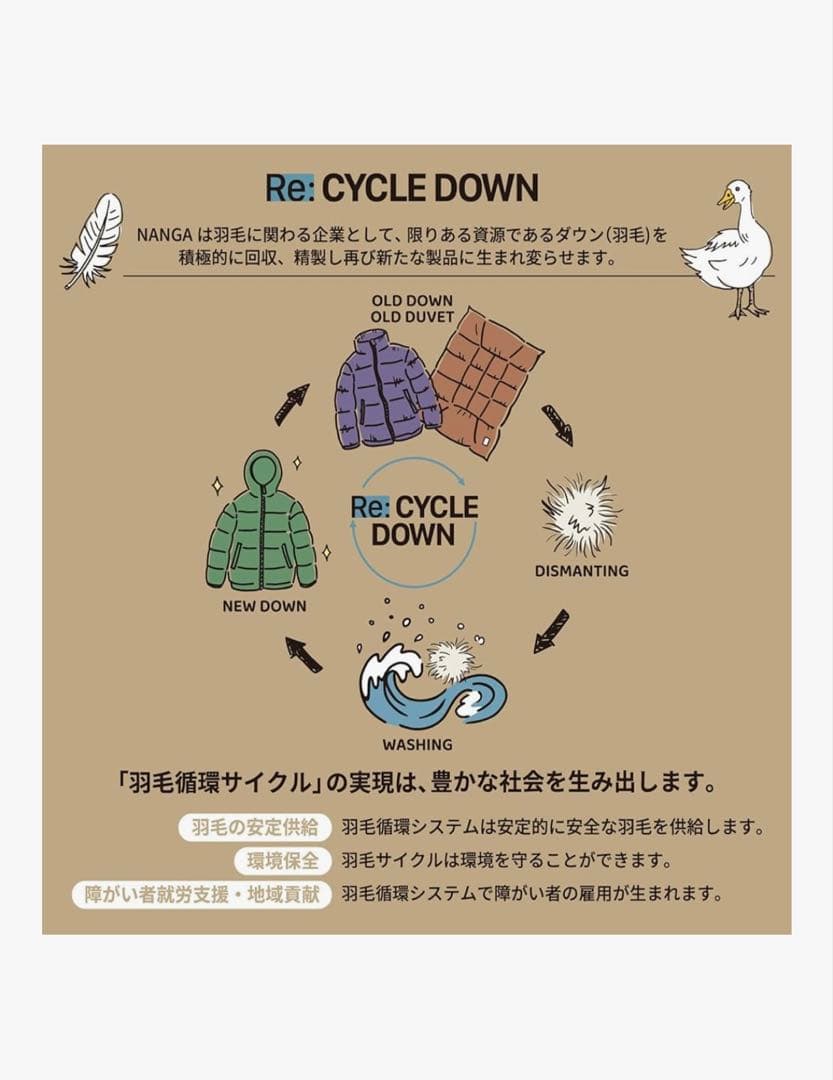 ［ナンガ] 別注モデル HINOC DOWN PANTS ヒノックダウンパンツ