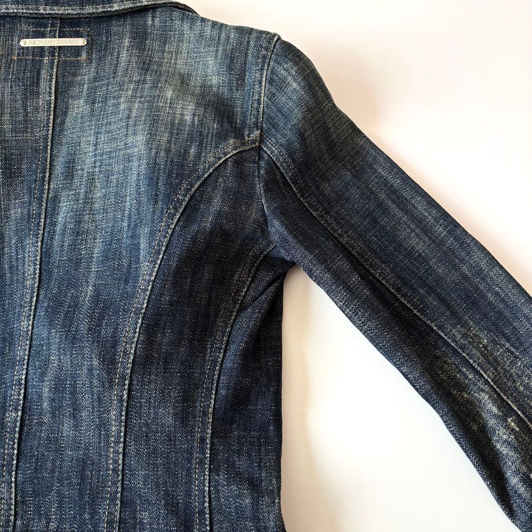 ARMANIアルマーニジーンズ♪ジャケット ダメージ加工デニム イタリア