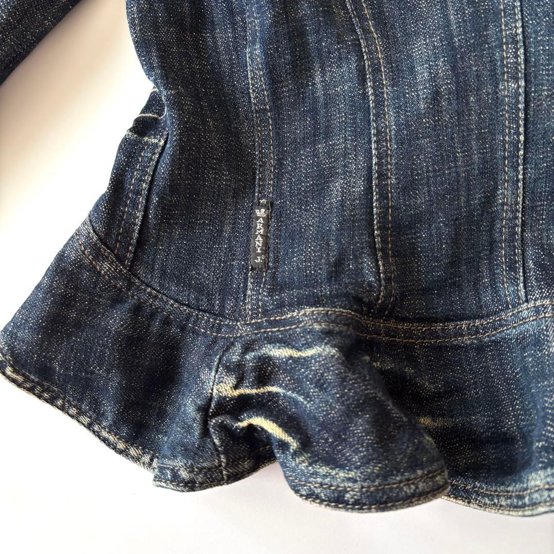 ARMANIアルマーニジーンズ♪ジャケット ダメージ加工デニム イタリア