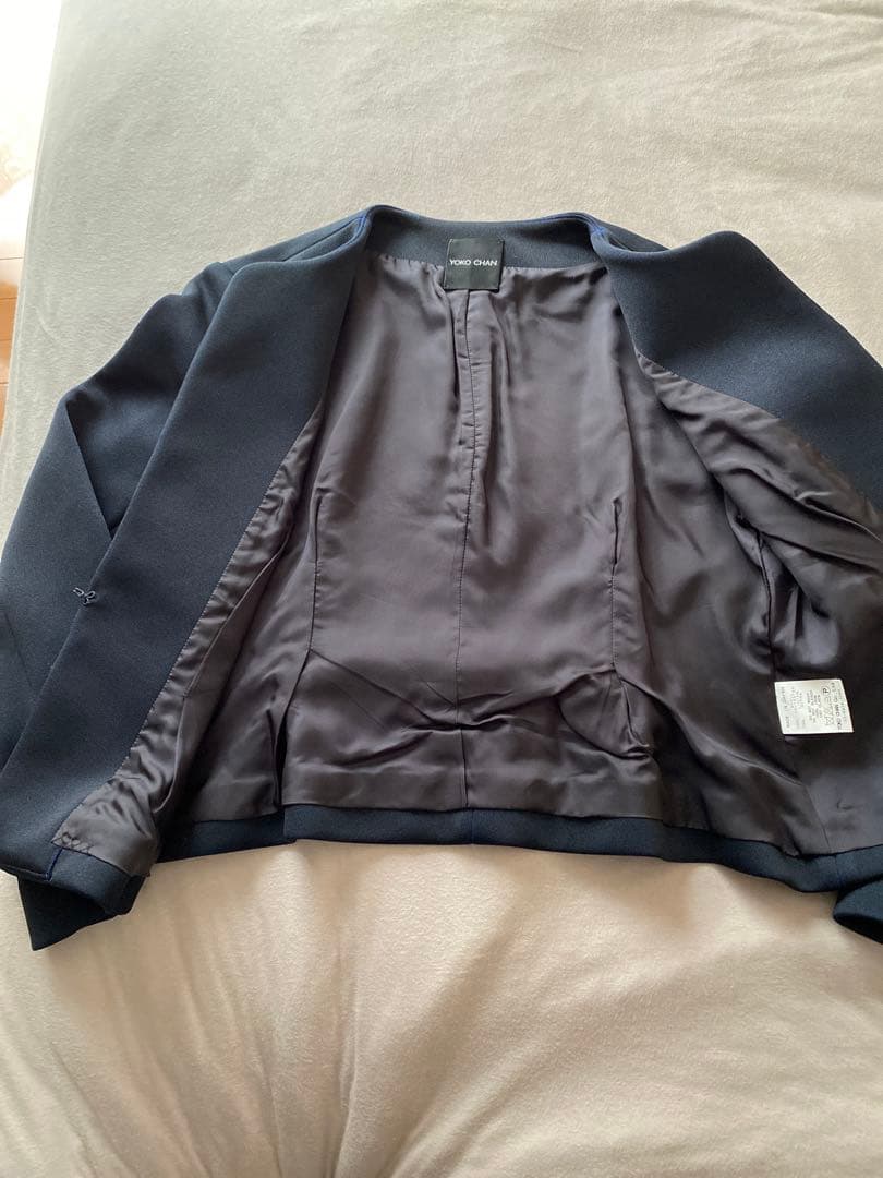 YOKO CHAN ヨーコチャン ノーカラージャケット&ノースリーブワンピース