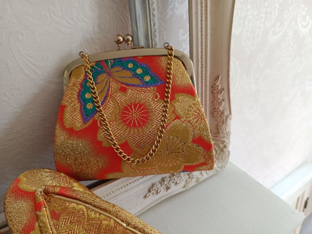 専用です☆アンティーク白に鹿の子模様の着物と白系だらり帯セット