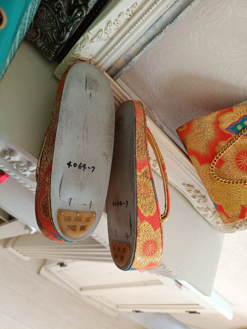 専用です☆アンティーク白に鹿の子模様の着物と白系だらり帯セット