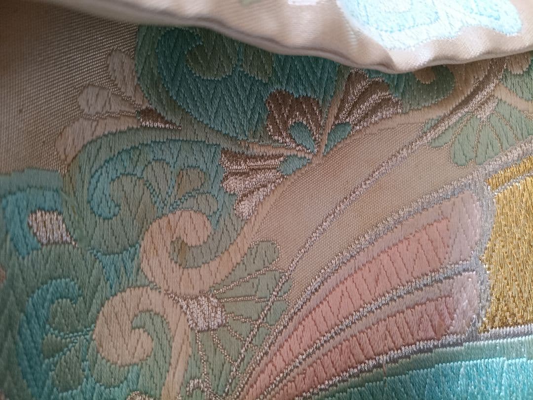 専用です☆アンティーク白に鹿の子模様の着物と白系だらり帯セット