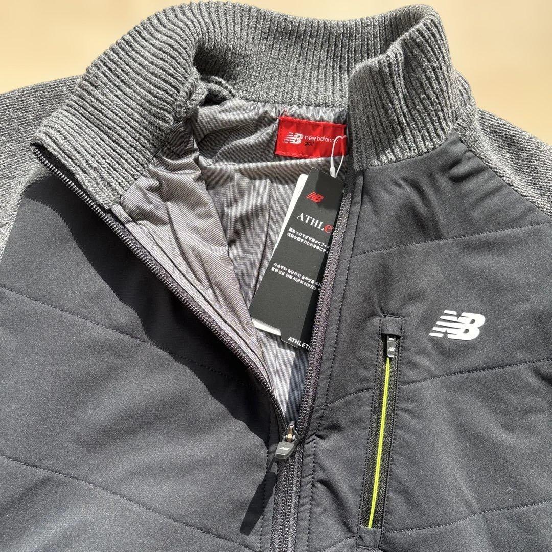 未使用タグ付 ニューバランス ゴルフ 保温 フルジップ ニットブルゾン 4