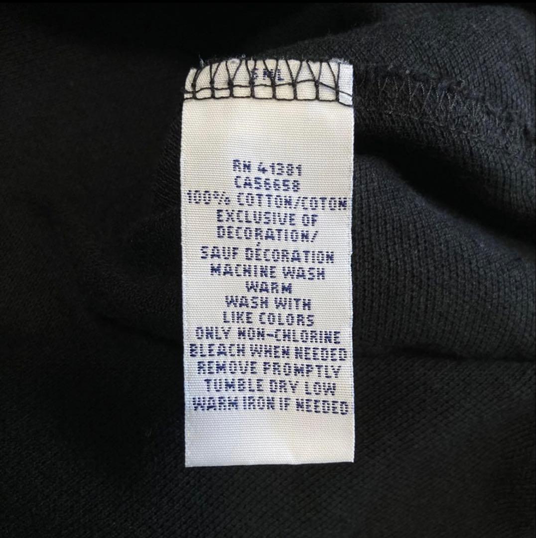 ポロラルフローレン 鹿の子 半袖ポロシャツ ドバイ ビッグポニー 金刺繍 黒 L