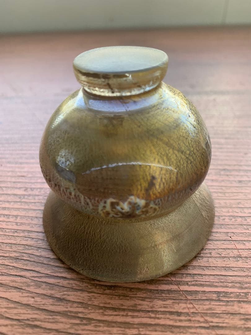 元木貴信さん作　ガラス金箔おちょこ2客セット