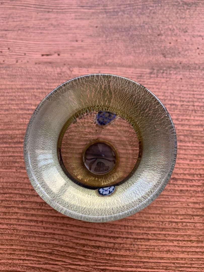 元木貴信さん作　ガラス金箔おちょこ2客セット