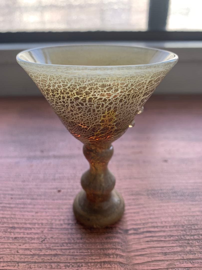 元木貴信さん作　ガラス金箔おちょこ2客セット