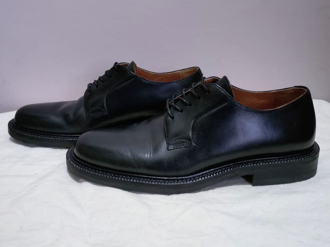 J.CREW レザーシューズ プレーントゥ ラバーソール 8 ルーマニア製