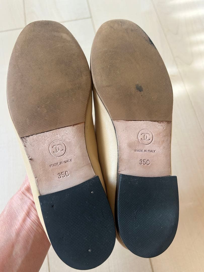 CHANEL バレエシューズ ベージュ・黒 35