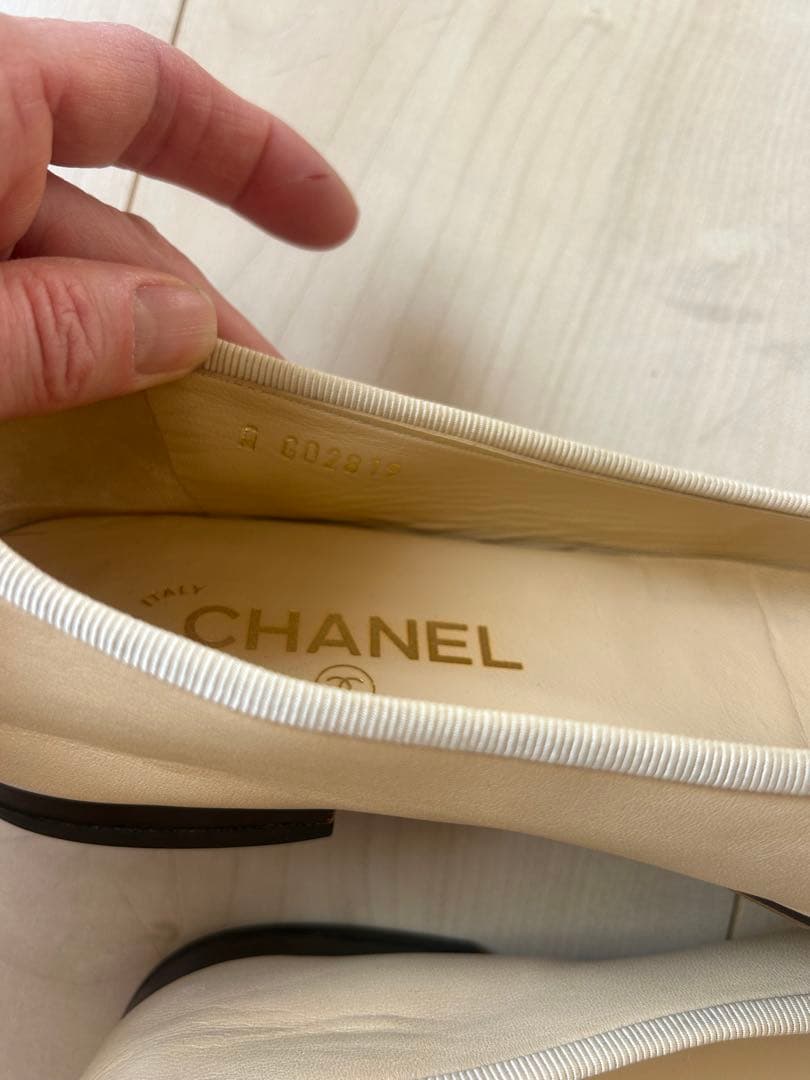 CHANEL バレエシューズ ベージュ・黒 35