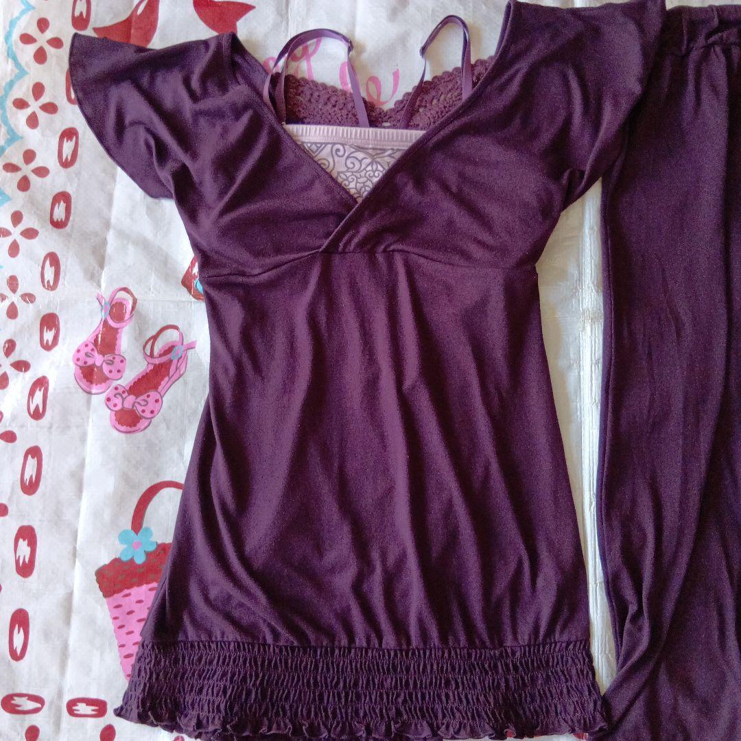 レア★チャコットChacott★トップスパンツチューブトップヨガウェア3点セット