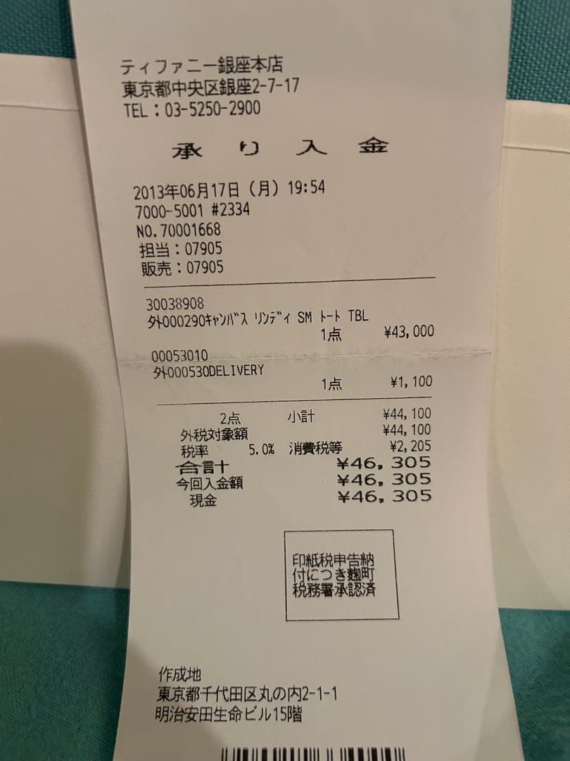 専用となりました。TIFFANY&Co. 2WAYキャンバストート