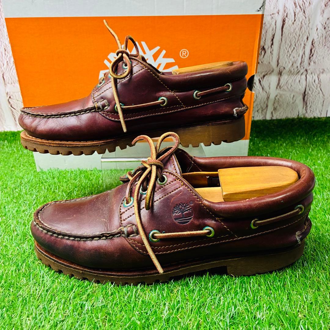 【良品・名作】Timberland 3eye LUG 厚底 本革 8(26)